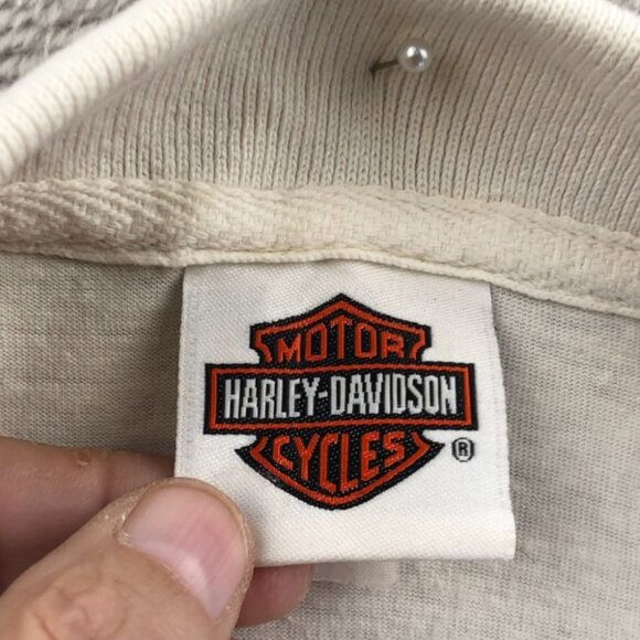 Vintage Harley-Davidson Mens Polo Shirt Medium R.K. Stratman White Short Sleeve - Picture 4 of 16
